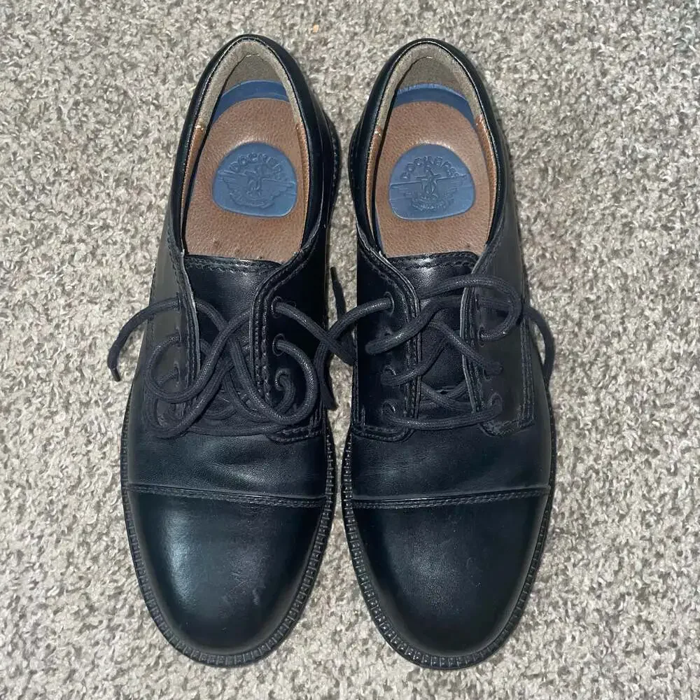 Dockers Men's Gordon Leather Cap Toe Oxford Dress Shoes Black
